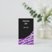 輝きのシマウマの紫色の黒いカーブのポートレート 名刺 (スタンド正面)