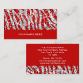 輝きのシマウマの赤い名刺の赤 名刺 (正面/裏面)