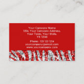 輝きのシマウマの赤い名刺の赤 名刺 (裏面)