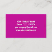 輝きのピンクの名刺のテンプレート 名刺 (裏面)