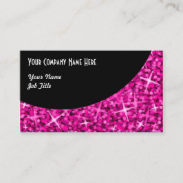 輝きのピンクの黒いカーブの名刺のテンプレート 名刺