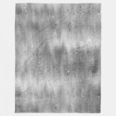 輝きの大きいブラシの打撃のフェイクなグリッターの銀 フリースブランケット (正面)