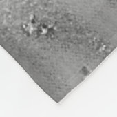 輝きの大きいブラシの打撃のフェイクなグリッターの銀 フリースブランケット (角)