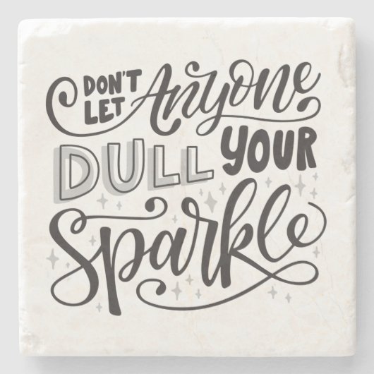 輝きの引用文のコースター ストーンコースター (正面)