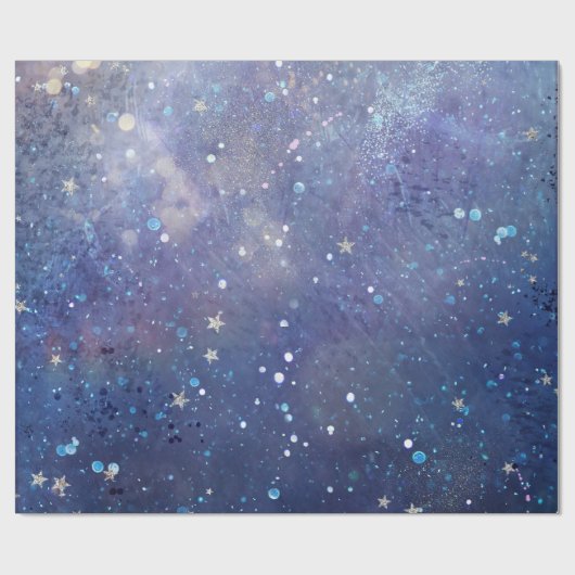 輝きの星明かりの夜包装紙ロール ラッピングペーパー (フラット)