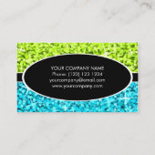 輝きの組合せのライムの暗藍色の楕円形の名刺 名刺 (裏面)