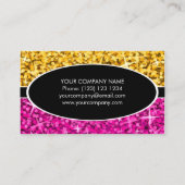 輝きの組合せ"金ゴールド"は黒い楕円形の名刺を飾ります 名刺 (裏面)