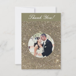 輝きの結婚式の写真のサンキューカード サンキューカード