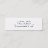 輝きの"銀製の"名刺の細い白 スキニー名刺 (裏面)