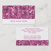 輝きはショッキングピンク1の名刺の白をタイルを張ります 名刺 (正面/裏面)