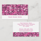 輝きはショッキングピンク1の名刺の白をタイルを張ります 名刺 (正面/裏面)