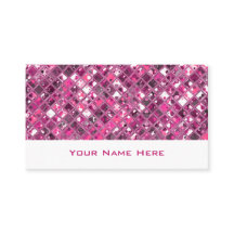 輝きはショッキングピンク1の名刺の白をタイルを張ります