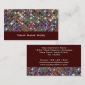 輝きは多彩の名刺のワインをタイルを張ります 名刺 (正面/裏面)