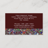 輝きは多彩の名刺のワインをタイルを張ります 名刺 (裏面)