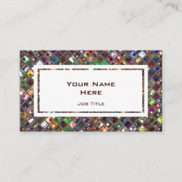 輝きは多彩の白い長方形をタイルを張ります 名刺