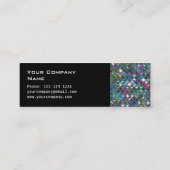 輝きは多彩の2側面の細い黒をタイルを張ります スキニー名刺 (裏面)