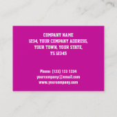 輝きぽっちゃりしたピンクの「VIPのパス」の名刺 名刺 (裏面)