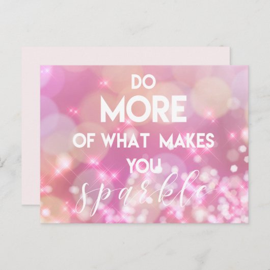 輝きを増すものをもっと増やす |魅力的なピンク ポストカード (正面/裏面)