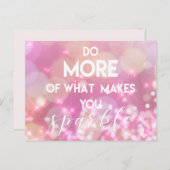 輝きを増すものをもっと増やす |魅力的なピンク ポストカード (正面/裏面)