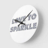 輝きを愛する ラウンド壁時計 (傾斜)