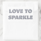 輝きを愛する 長方形シール (バッグ)