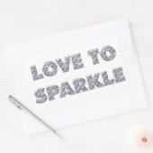 輝きを愛する 長方形シール (封筒)