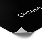 「輝きを選ぶ」ひまわりブラック&ホワイトポートレート ポスター (角)