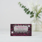 輝き及び輝やきの暗い赤紫色及びシマウマ: 名刺 (スタンド正面)