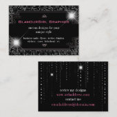輝き及び輝やきの黒いタイル: 名刺 (正面/裏面)