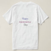 輝き生まれへ – 1776グリッチネオン国旗Tシャツ | 4時 Tシャツ (デザイン裏面)