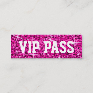 輝き細いピンクの「VIPのパス」の名刺 ロイヤリティカード