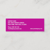 輝き細いピンクの「VIPのパス」の名刺 ロイヤリティカード (裏面)