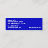 輝き細い濃紺の「VIPのパス」の名刺 スキニー名刺 (裏面)