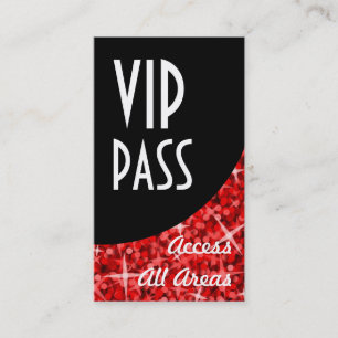 輝き赤い「VIPのパス」の黒のカーブの名刺 割引カード