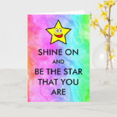 輝き、あなたの虹の星 カード (黄色い花)