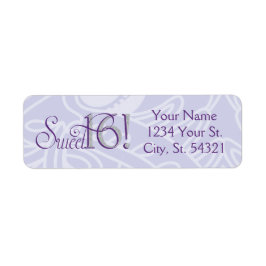 輝き、グリッター、紫の住所 シール