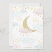 輝くお洒落小さな星のジェンダーが明らかにする サンキューカード (裏面)