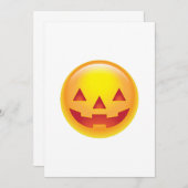 輝くかぼちゃの絵文字 招待状 (正面/裏面)