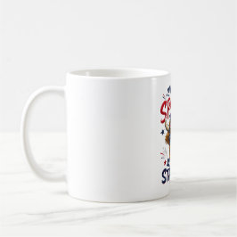 輝くために生まれた愛国ハイランドカウのコーヒーマグ コーヒーマグカップ