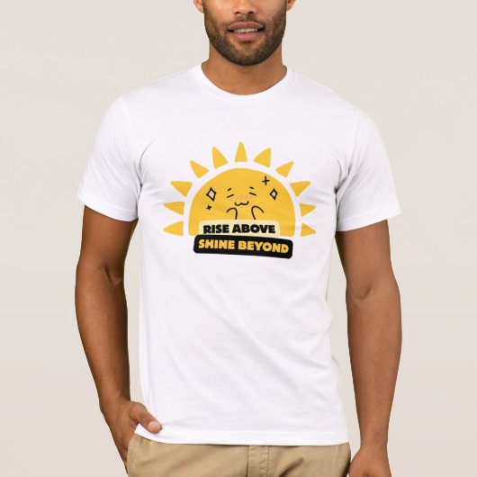 輝くために立ち上がれ キュートな太陽Tシャツ Tシャツ (正面)