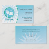 輝くで明るいクリーニングのサービス業カード 名刺 (正面/裏面)