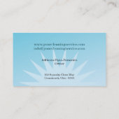 輝くで明るいクリーニングのサービス業カード 名刺 (裏面)