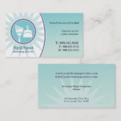 輝くで明るいクリーニングのサービス業カード 名刺 (正面/裏面)