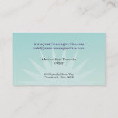 輝くで明るいクリーニングのサービス業カード 名刺 (裏面)