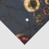 輝くと赤白熱［赤熱］光を放つ金ゴールドクリスマスオーナメント 薄葉紙 (詳細)