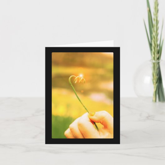 輝くなタマネギのカールの茎 カード (正面)