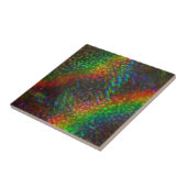 輝くなライトレーザー光線写真グリッターの虹 タイル (側面)