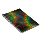 輝くなライトレーザー光線写真グリッターの虹 ノートブック (右側)