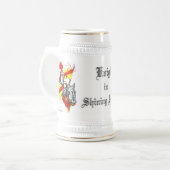 輝くな装甲芸術および文字の騎士 ビールジョッキ (正面左)