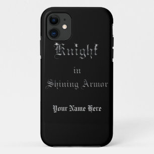 輝くな装甲銀の一見の文字の騎士 iPhone 11 ケース